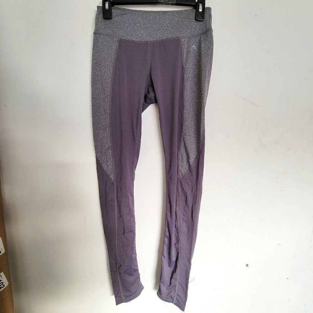 Head Gray Silver Mid Rise Workout Active Yoga Leggings Tights Pants Size Small